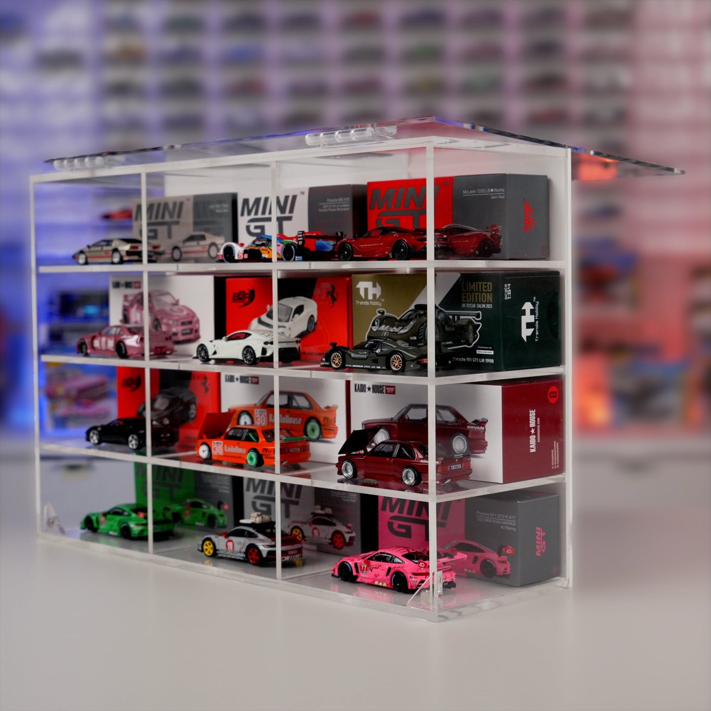 Nerd Case Signature 12, Acryl Display Case passend für Kaido House®, MiniGT® & 1:64 Modelle