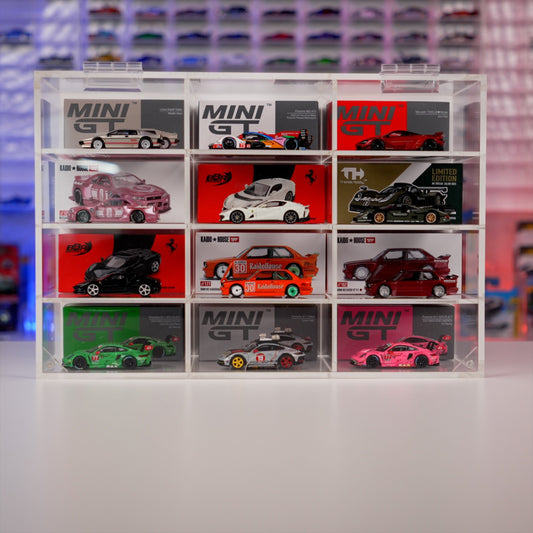 Nerd Case Signature 12, Acryl Display Case passend für Kaido House®, MiniGT® & 1:64 Modelle