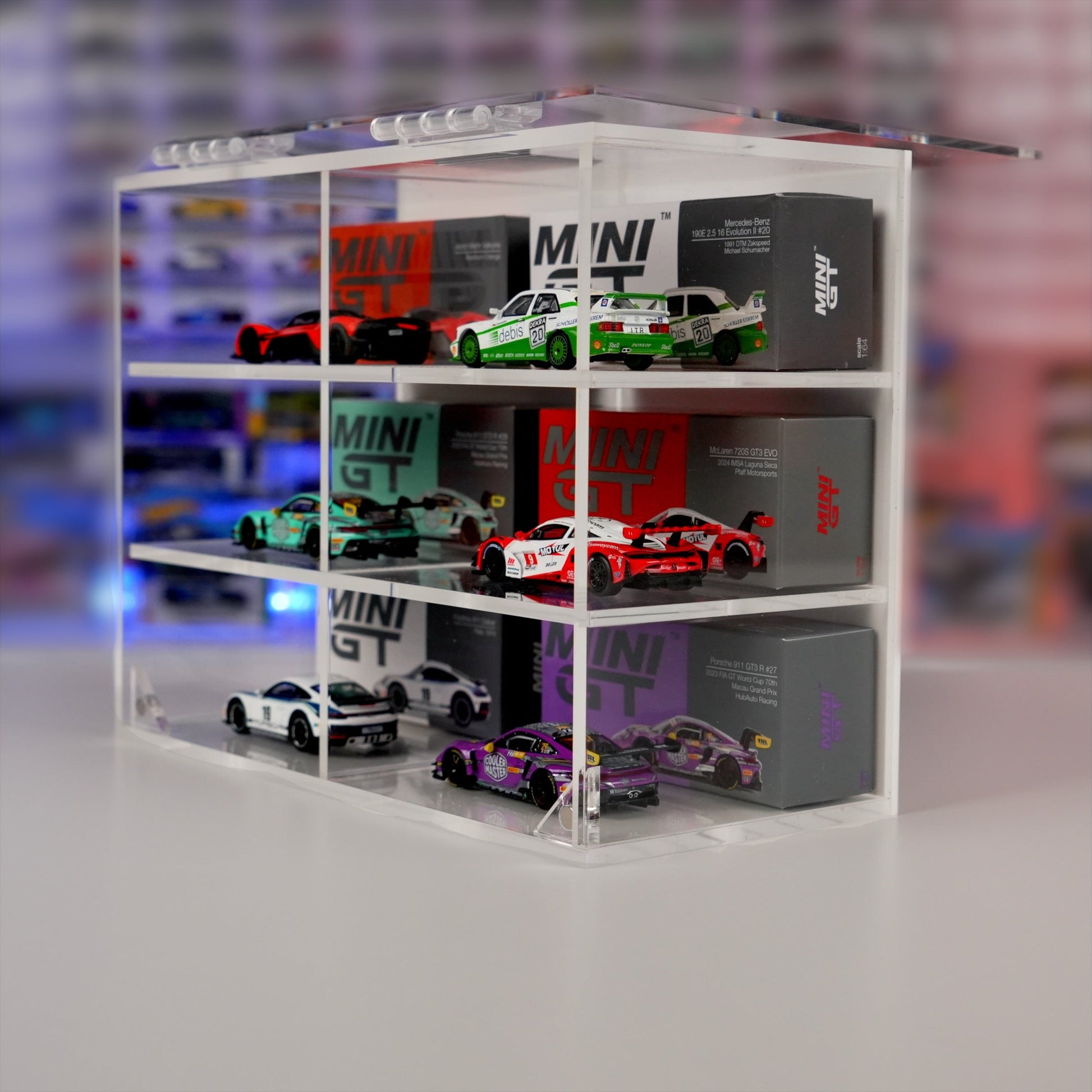 Diecast Display Case zur Präsentation von Verpackung und Modell